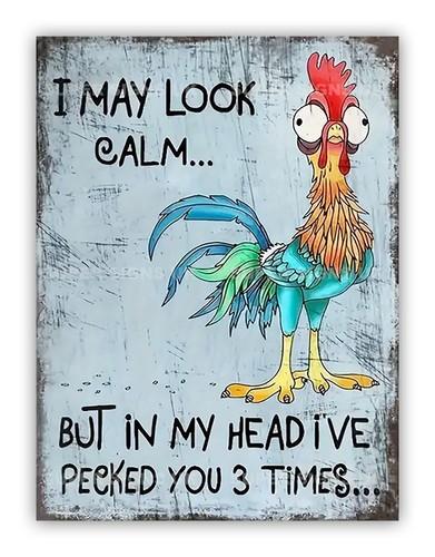 Funny chicken aluminium - aluminium, metal