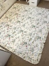Vintage Cottagecore Farmhouse Style Duvet Cover Cushion Case Cream Floral Frill 