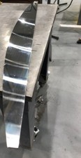 10mm thick curved edge stainless steel plates.304 grade 1120x125 @ widest points