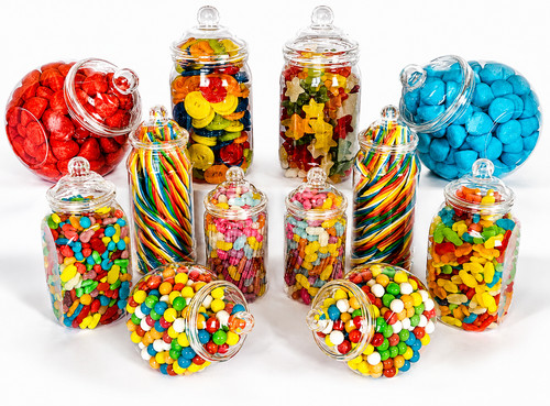 Plastic sweet jars large - 12,