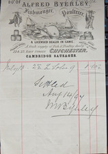 Invoice: Alfred Brierley, Fishmonger & Poulterer Chichester 1897.