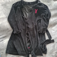 Playboy Womens Velour Dressing