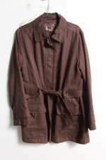 Bon Marche Womens Belted Jacket - Brown - Size Medium M (M28)