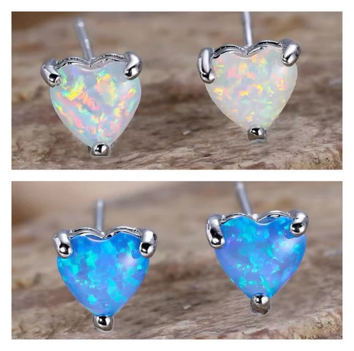 White blue opal fire - white/blue,