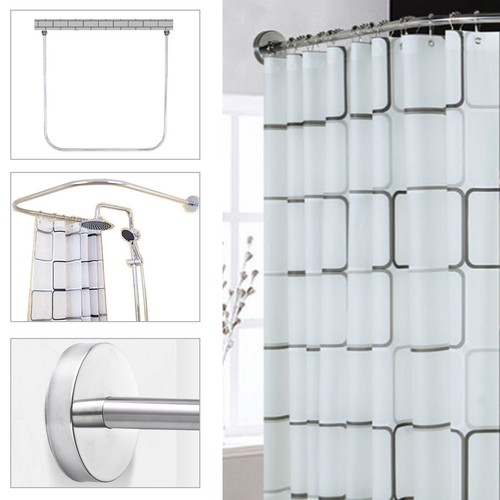 New shower curtain rail rod - shower, u