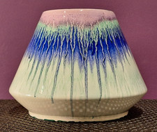 Rare Larger Vintage 1930's Shelley Harmony Art Deco Drip Glaze Art Pottery Vase