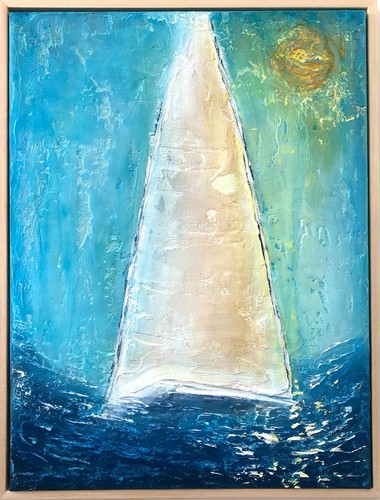Original mixed media acrylic - original, mixed-media