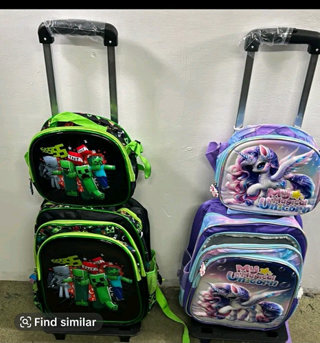 Girls unicorn trolley backpack - unicorn,