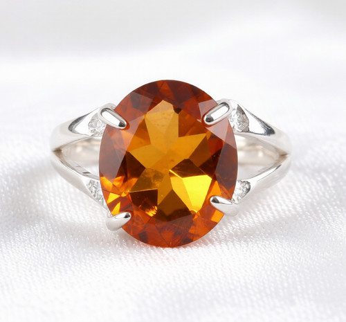 Beautiful citrine gemstone - gemstone, 925