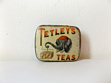 Vintage Tetley"s Teas Miniature Sample Tin -  Elephant Design