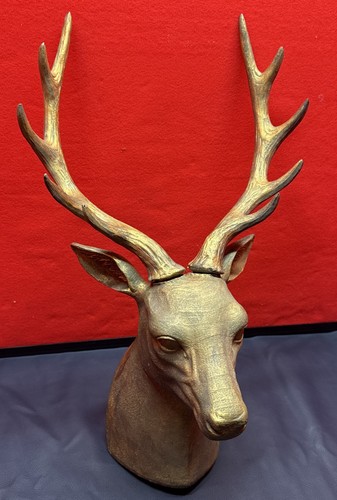 Wall stag deer gold head - stag,