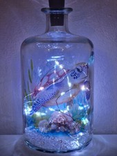 Handmade turtle bottle lamp