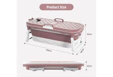 Mobile Folding Bathtub Soaking Barrel Sweat Steam Bucket Tub Basin Only (pink)