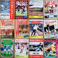 Programme Walsall Football Club Fellows Park Programmes 1991 to 1995 - Various