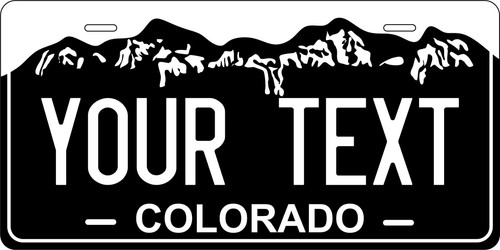 Colorado black white - white, license