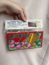 Kitsch Vintage Recipe Organiser File Accordion Kitchen Cooking Strawberries