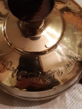 Old Vintage Brass Kerosene Stove - study the text, etc: Premier Delux. 