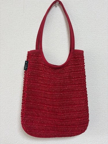 Agnes red braided - braided, tote