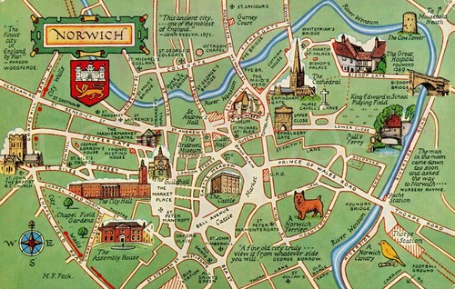 Norwich vtg postcard - vtg,