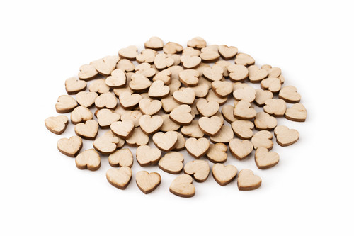 Wooden hearts 200 - wooden, mini