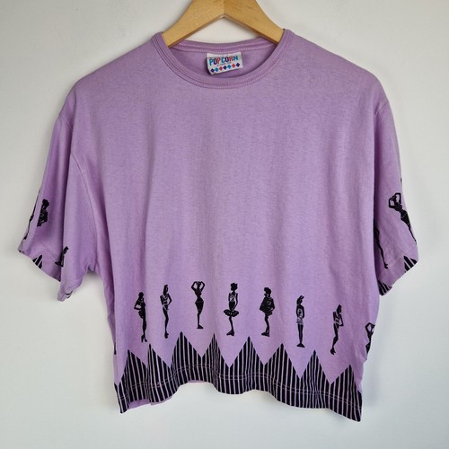 Vintage lilac printed crop top - lilac,