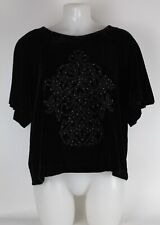Womens Per Una Top Size Large Velvet Feel Marks and Spencer M&S Special Occasion