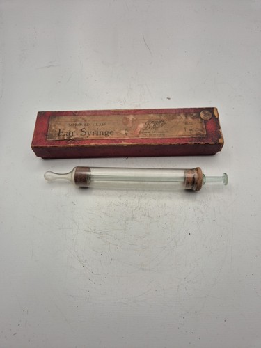 Vintage all glass syringe - all,