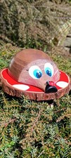 Handmade Blushing Hedgehog Log