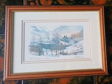 Signed Art Print Vintage Frame