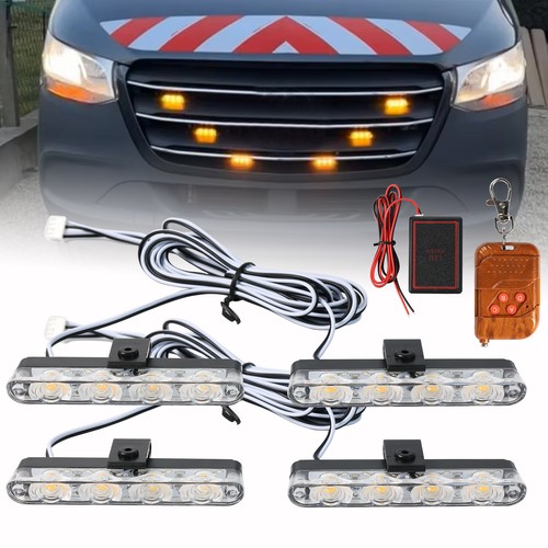 4pc 12v led amber - 12v, 4