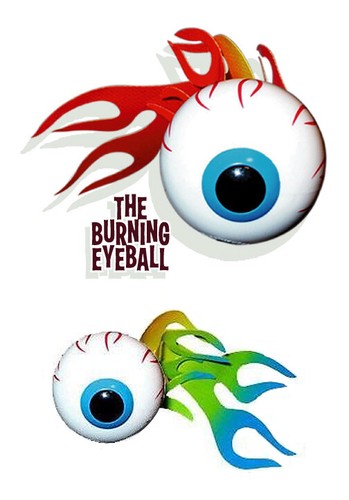 Burning eyeball antenna - burning,