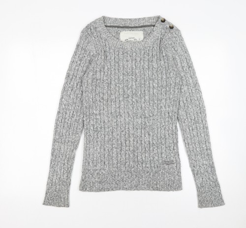 Superdry women grey cable knit - superdry, cable-knit