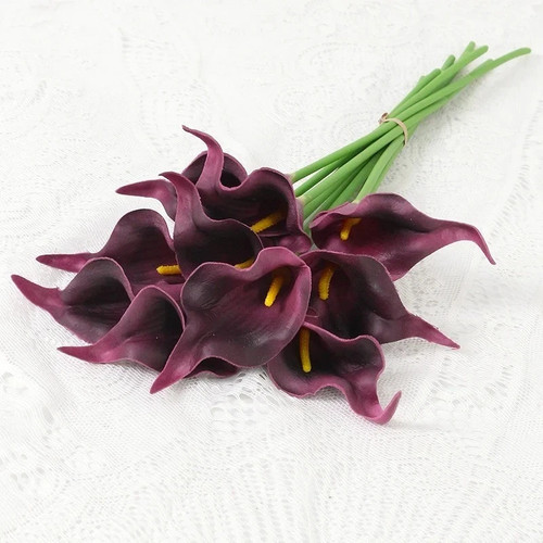 5pcs calla lily flowers - pu,