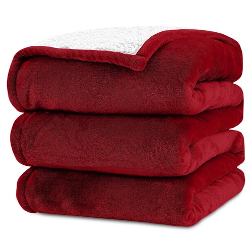 Fluffy sherpa fleece blanket - fleece,