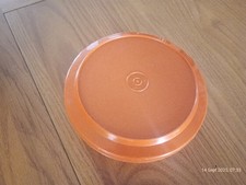 TUPPERWARE Vintage  round lidded container   Retro Orange