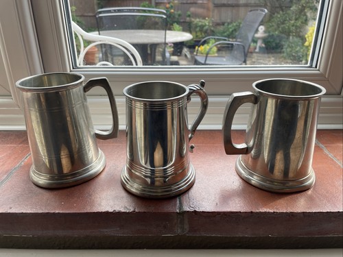 Vintage original pewter pint - pewter,