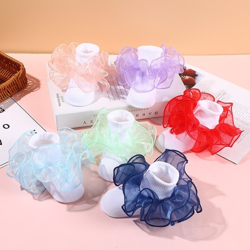 Girls lace ruffle frilly - ✨uk,