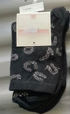 2 pairs Ladies Black Socks. 1
