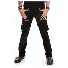 Steampunk Gothic Pants for Men – Bondage Style Punk Emo Trousers with Chains