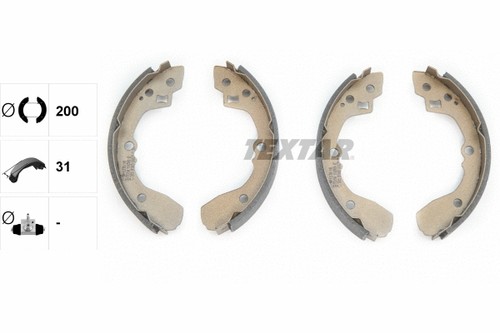 Rear brake shoe set - set, fits: