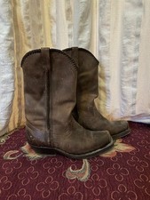 Genuine brown leather cowboy - genuine,