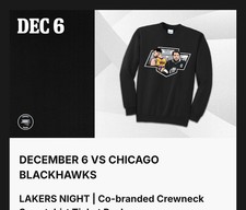 LA KINGS Lakers Sweatshirt 12/6/25 SGA Crew neck. Size M, L & XL Available! 