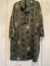 Italian Ladies Stunning Green Boho Tunic Top Dress One Size Would Say 12 14 16