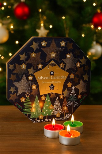 Christmas tealight candle - christmas,