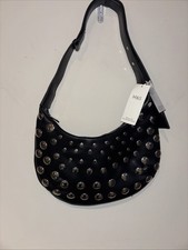 M&S Black Studded Shoulder Bag