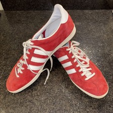 Adidas Originals Gazelle Size 10 UK in Red/White - Clean condition 