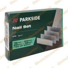 Parkside Type 47 Nail Set 15 20 25 32mm For Corded / Cordless Stapler Nailer Gun