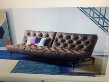 Heal black leather - leather, sofa