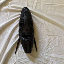 Vintage Handcrafted Wooden African Wall Hanging Tribal Mask 13 Tall African Art