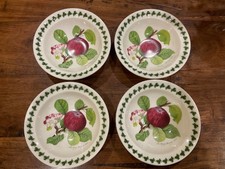PORTMEIRION POMONA HOARY MORNING APPLE BOWLS  X 4 CEREAL PUDDING RIMMED 17cm NEW